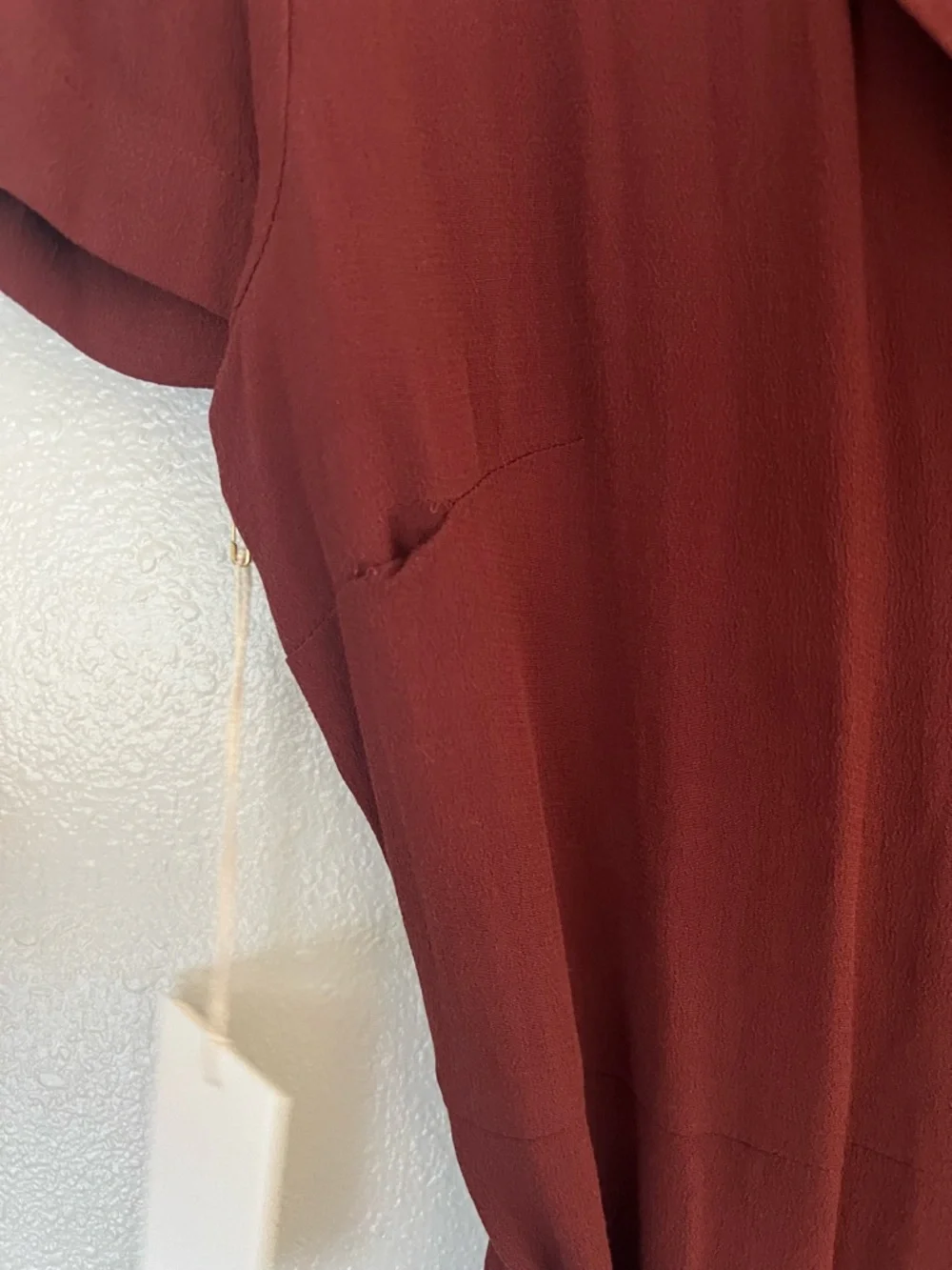 Aritzia Wilfred Shirtdress, Wine/Spiced Burgundy, Small WITH SMALL FLAW - Picture 6 of 7